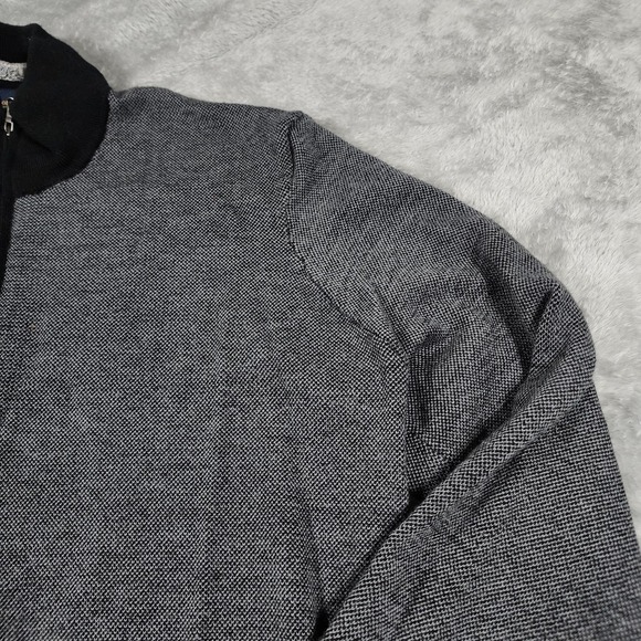 Brooks Brothers Sweater Mens XL Gray Half Zip Mock Neck Merino Wool Prologis - Picture 4 of 14